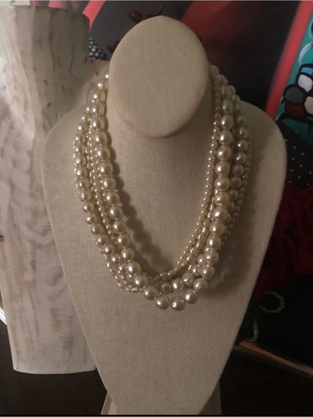 Multi-Strand Pearl Necklace in Ivory - Classic Women's Jewelry